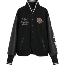 Gap男装2024秋季款刺绣拼接logo棒球服学院风时髦外套640138