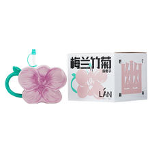 共禾京品 中国风梅兰竹菊马克陶瓷杯 301mL-400mL