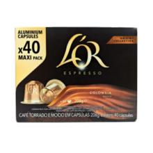 法国进口，L'OR 哥伦比亚/强度9 浓缩咖啡胶囊 5.2g*40粒