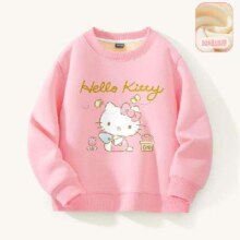 HELLO KITTY  女童加绒卫衣 一体绒冬季保暖衣服