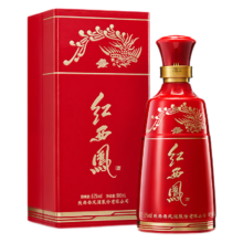plus会员、京东百亿补贴:西凤酒 红西凤 52度 500ml 单瓶装 凤香型白酒