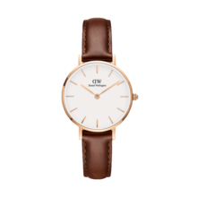 丹尼尔惠灵顿（DanielWellington）dw手表女 简约时尚欧美腕表瑞典石英手表 生日礼物送女友 金色边白盘DW00100231