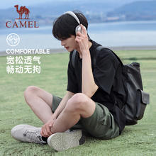 骆驼 运动工装裤短裤男女速干2024夏季机能风宽松直筒休闲五分裤
