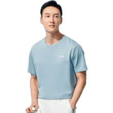 伯希和（Pelliot）户外快干t恤男24新款春夏宽松短袖运动快干衣跑步百搭圆领T恤 【男】灰蓝色 L