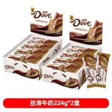 Dove 德芙 丝滑牛奶巧克力224g*2盒