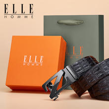 ELLE HOMME 法国皮带男自动扣真皮 时尚枪色902062