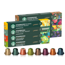星巴克（Starbucks）Nespresso胶囊咖啡80颗 瑞士进口 多口味美式黑咖啡组套 随机发货