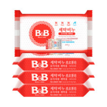 【自营】B&B保宁米迪恩必恩贝新生婴儿用尿布洗衣洋槐皂200g*4