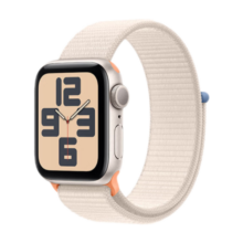 Apple Watch SE  智能手表GPS款40毫米星光色铝金属表壳星光色回环式运动型表带 健康电话手表MR9W3CH/A