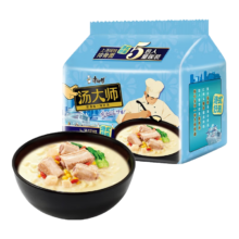康师傅方便面 汤大师 港式上汤瑶柱排骨面112g*5