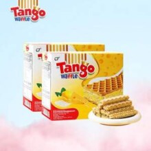 印尼进口，Tango 奥朗探戈 咔咔脆海盐柠檬奶酪味威化饼干160g*2盒