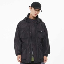 美特斯邦威 春季外套 男 时尚迷彩拼接 工装帅气百搭 夹克外套