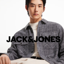 JACK&JONES杰克琼斯 男士翻领格纹花呢长袖衬衫夹克
