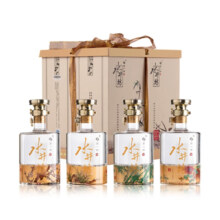 预售：水井坊 梅·兰·竹·菊 52度 浓香型白酒 600ml*4瓶 礼盒装