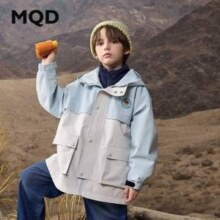 MQD 马骑顿 男女大童户外撞色工装风衣外套9643W1013