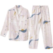 嫚熙夏季薄款果纱月子服牛油果纱罗孕妇睡衣产后哺乳出游鸭家居服