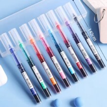 彩色中性笔 速干直液式走珠笔 全针管签字笔 多色6支装*2件