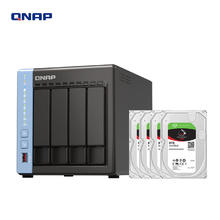 威联通 S-464C 4盘位NAS（赛扬N5095、8GB）+酷狼盘8TB*4