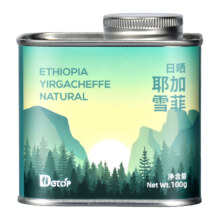 DGTOP 耶加雪菲 埃塞俄比亚 水洗 浅烘 咖啡豆 100g 罐装