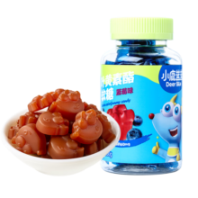 小鹿蓝蓝 叶黄素酯软糖 儿童糖果儿童软糖零食 叶黄素儿童软糖  蓝莓味50g