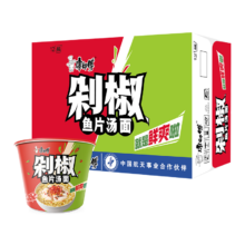 PLUS会员: 康师傅方便面 经典剁椒鱼片汤面110g*12