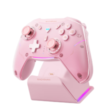 20点、限地区上海、plus会员：机械师 G5proMAX无线蓝牙游戏手柄 switch pro类xbox手柄 有线电脑PC手机NS steam手柄-含充电底座-粉