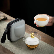 共禾京品旅行茶具套装户外快客杯出差便携茶杯一壶二杯企业礼物