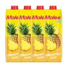 再降价、88vip、Malee菠萝汁浓缩大瓶装1L×4盒+凑单