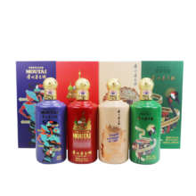 预售：茅台 走进系列 全家福 53度 酱香型白酒 750ml*4瓶 组合装