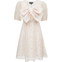 VERO MODA 蝴蝶结泡泡袖连衣裙