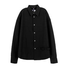 OAMC 春季新款男士黑色通勤休闲长袖衬衫银泰百货精品301574
