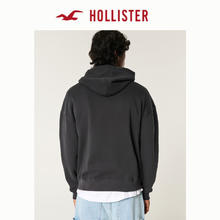HOLLISTER 霍利斯特 24春秋款抓绒情侣美式连帽卫衣男装女装KI322-4261 黑色图案