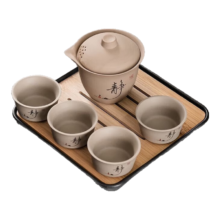 粗陶手抓壶功夫茶具茶壶家用单壶喝茶泡茶壶沏茶器茶水分一壶四杯