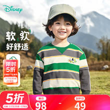 Disney baby 迪士尼宝宝春季新款时尚休闲男女童百搭儿童卫衣 ZD1ES013绿灰 130