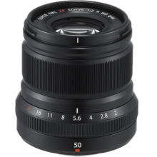 富士（FUJIFILM）XF50mm F2 R WR 中长焦定焦镜头 黑色 高速AF 时尚设计 小巧轻便 全天候保护