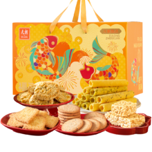 PLUS会员：元朗饼干礼盒大礼包 广东特产蛋卷饼干糕点心零食 1252g