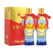 京东百亿补贴：洋河 洋河大曲 新天蓝 42度 浓香型白酒 375ml*2瓶