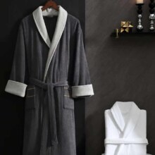 康尔馨 男女全棉毛巾料家居服 绅士灰 均码