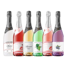 Plus会员、需首购：哎蜜香槟起泡酒微醺果酒全家桶气泡酒750ml*6瓶整箱装
