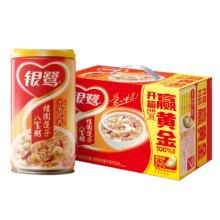 PLUS会员、需首购：银鹭 八宝粥速食粥方便早餐桂圆莲子八宝粥 360g*12罐