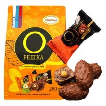 俄罗斯进口榛仁夹心糖果巧克力 奶油阿孔特原装进口零食品 200g