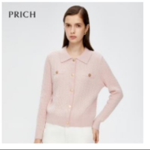 38节，3日20点，限尺码：PRICH 100%绵羊毛 针织衫女 25粉色 XS 155 S160