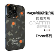 机伯楽 iPhone系列 微磨砂涂鸦磁吸保护壳
