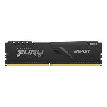 金士顿 FURY Beast野兽系列 DDR4 3200MHz 台式机内存 马甲条 黑色 16GB HX432C18FB/16-SP