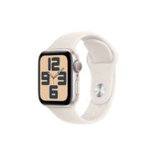 PLUS会员: Apple/苹果 Watch SE 智能手表 GPS款40毫米 星光色 铝金属表壳 星光色运动型表带 S/M