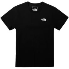北面（The North Face）短袖T恤男经典款圆领宽松休闲舒适印花透气夏季户外半袖875S JK3/黑色(尺码偏小) XL /180