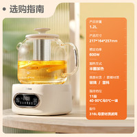 美的 花漾0胶水全玻璃全自动养生壶