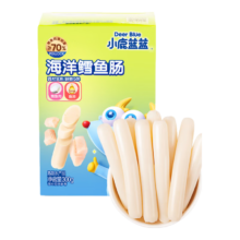 小鹿蓝蓝深海鳕鱼肠鱼肠宝宝零食儿童鱼肠营养300g盒 原味1盒