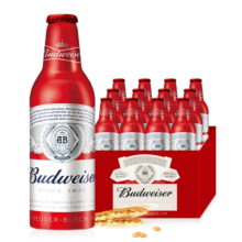 百威（BUDWEISER）玲珑铝罐 淡色拉格 355mL 24瓶 整箱装