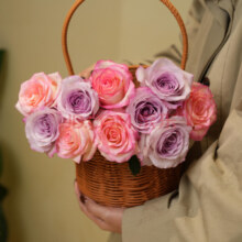 京东鲜花 玫瑰花 20枝随机2色 40cm长